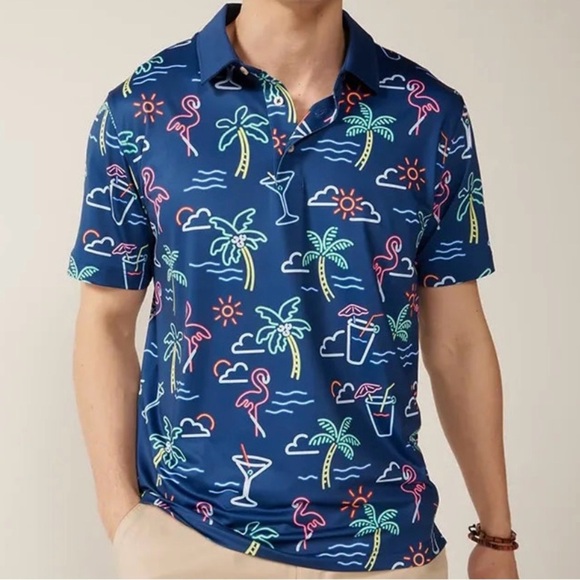 chubbies Other - Like New Chubbie’s Performance Polo Neon Light Size Large